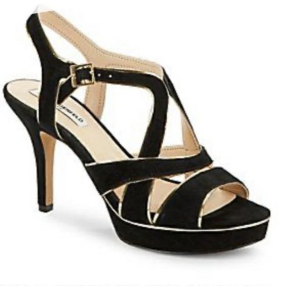 KARL LAGERFELD - ELOISE PLATFORM STILETTO SANDALS IN BLACK